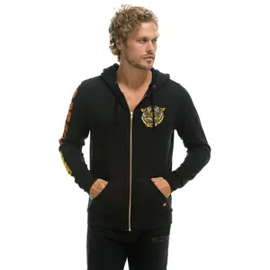 DREAMLAND TIGER ZIP HOODIE - BLACK