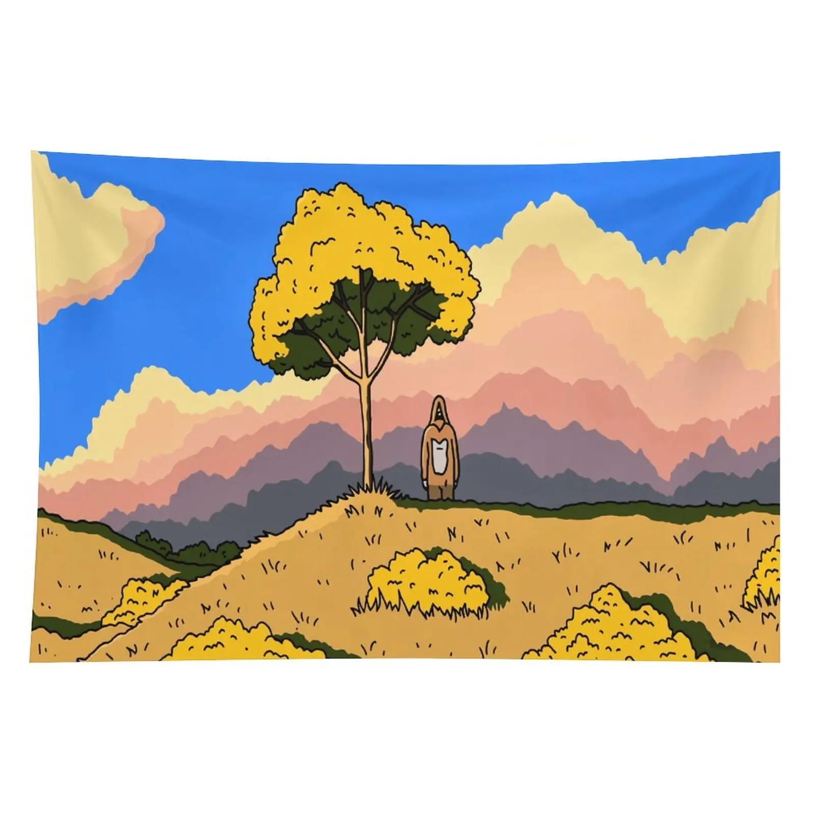 3x5FT Polyester Sassy the Sasquatch Tapestry - Vibrant Tree Design Wall Art, Durable Sustainable Fabric, Ideal for Bedroom, Great Holiday Gift Idea Wall Hanging