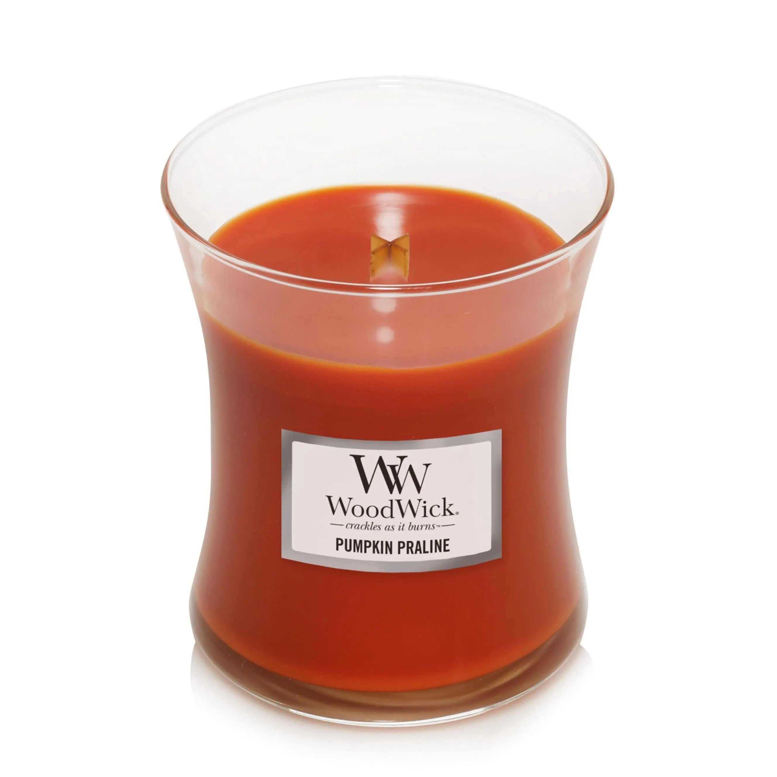 PUMPKIN PRALINE WoodWick 10oz Medium Jar Candle Burns 100 Hours