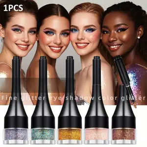 Explosion Glitter Eye Shadow Cream Pearl Light Fine Glitter Color Makeup, Multichrome Glitter, Liquid Shimmer Highlight Eyeshadow Festival Makeup Decorations