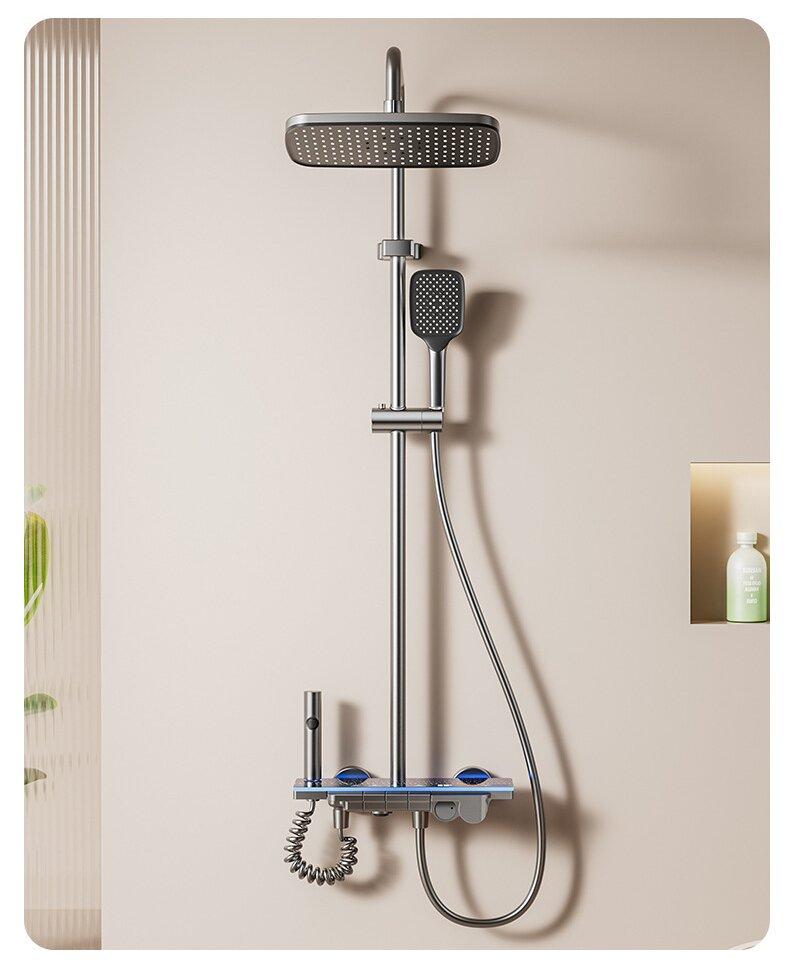 LED Shower Head with Starry Sky Light Effect – High Pressure Rainfall Showerhead 78-Inch Hose & 3-Way Diverter – DIY Install & Water Filter for Hard Water, Anti-Clog Nozzles, Softener for Dry Skin & Hair – Bathroom Spa Upgrade