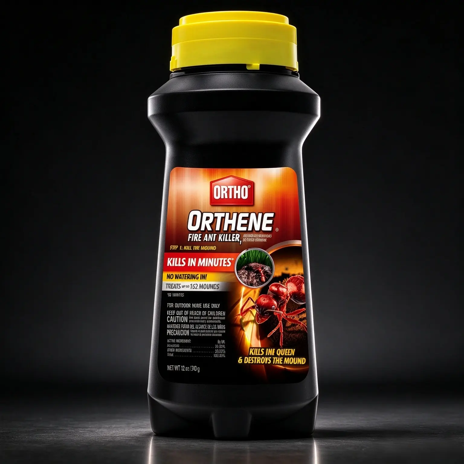 Ortho Orthene Fire Ant Killer1 Pest Control Powder, Kills Fire Ants & Cockroaches, 12oz Bottles, Rapid Mound Treatment, Kills Fire Ant Queen, Collapses Mounds in 60 Mins, Outdoor Lawn & Ornamental Use
