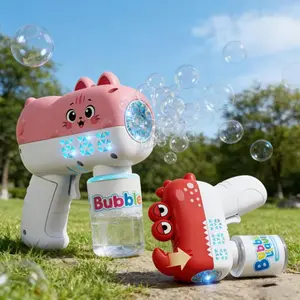 1PC Cute Cartoon Animal Outdoor Bubble Gun, Bubble Machine, Summer Outdoor Bubble Toy, Leak-proof Design Fully Automatic Children's Toy, Children's Day and Christmas Gifts, Wedding Party Bubble Machine (This product does not include batteries)