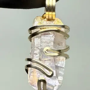 Vera Cruz Amethyst Gold Filled PENDANT U pique Artisan Crafted Design 14/20 yellow gold filled