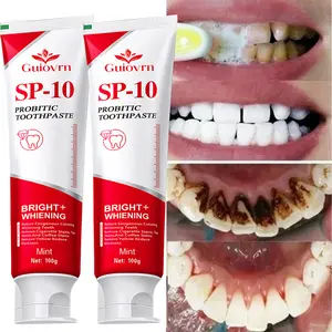 SP-10 Probiotic Whitening Toothpaste - Enhanced Formula with Probiotics for Teeth Whitening and Gum Health - Enamel-Safe, Fluoride-Free, Fresh Mint Flavor