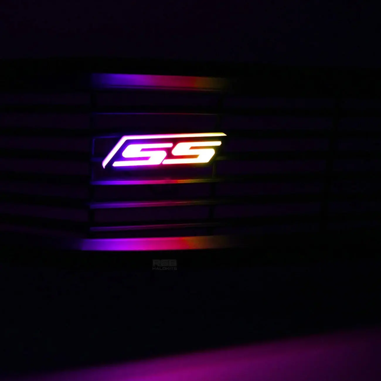 Chevy Camaro SS LED Grille Emblem Badge - RGB Flow Series, Aggressive Look, Grill Mount, Multicolor Light, Car Fit, Requires Setup