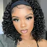 Deep Wave Headband Wig, Curly Hair Wig, Gorgeous Fluffy Wigs for Women, Natural Looking Wigs for Party, Daily Use