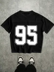 Men's Summer V-Neck Short Sleeve T-Shirt, Gym Workout Tee, Lightweight Breathable Fabric, Sweat-Wicking, Casual Daily Sports Wear, Gym Performance Top