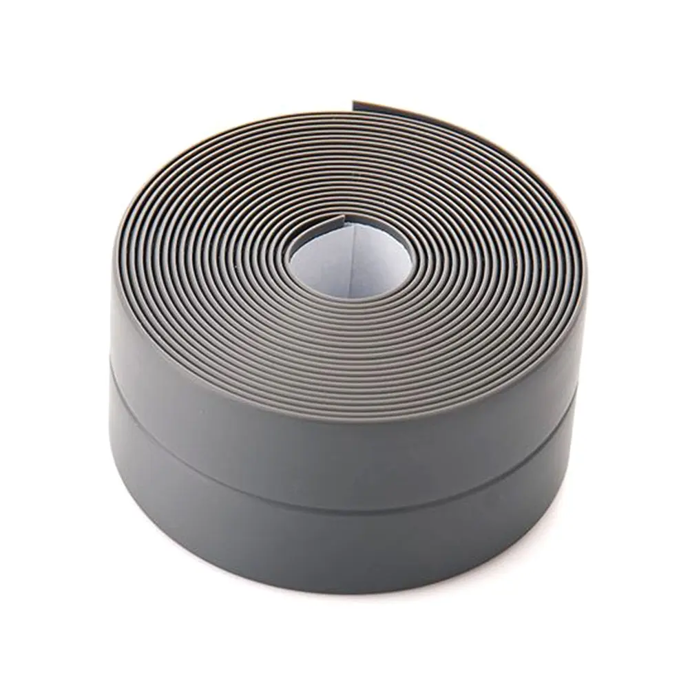 Tape Caulk Strip Seal for Toliet Bathtub, Sink, Kitchen, Wall Edge, Self Adhesive Corner Liner 126''x1.57'' (Grey)