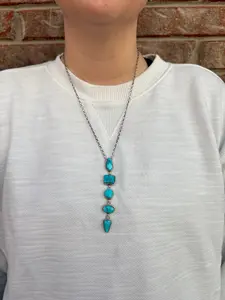 Kingman 5-Stone Lariat Necklace - 22"