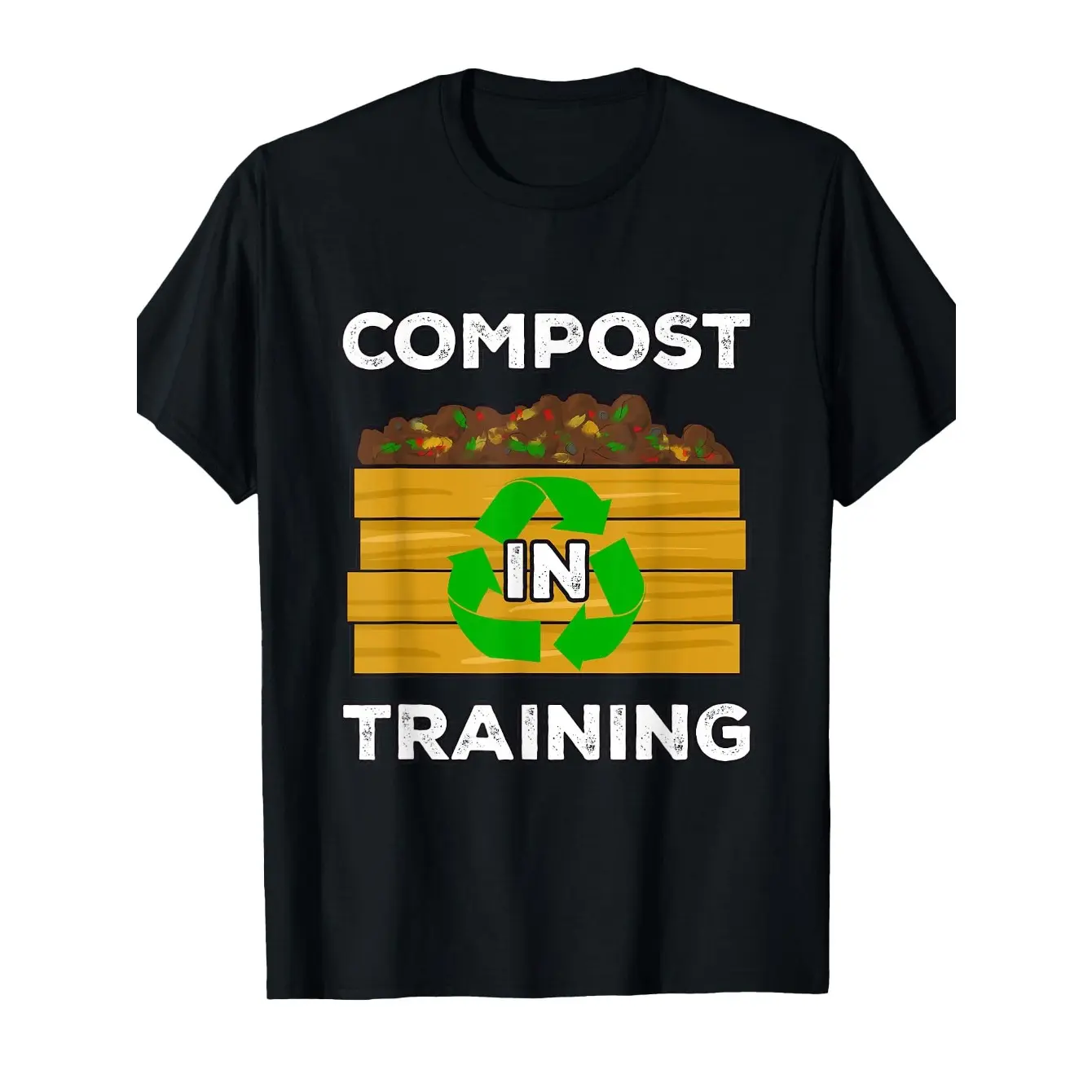 Women's The theme revolves around composting, specifically targeting beginners or those in the process of learning, as indicated by 'Compost in Training'. Graphic T-Shirt - Short Sleeve Crew Neck Regular Fit Casual Wear | Soft & Breathable Fabric, Durable