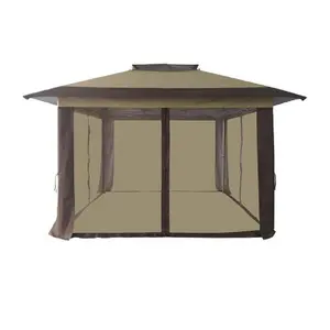 ACE Trading 10x10 ft Pop-Up Gazebo Canopy - Backyard Leisure Use, Central Lock Feature, Netting Included (Model 8068386)