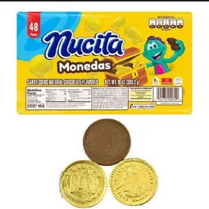 Bandeja De Monedas De Chocolate Nucita.Nucita Chocolate Gold Coins Tray, 48 Count, 10 oz