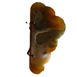 Carnelian Cloud Carving with Druzy - Unique Handcrafted Stone Decorative Piece for Home and Office