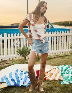 RSQ Womens Mid Rise Vintage Shorts