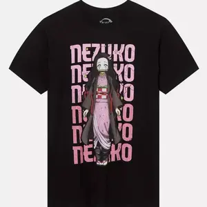 Demon Slayer: Kimetsu No Yaiba Nezuko Name & Portrait T-Shirt RED
