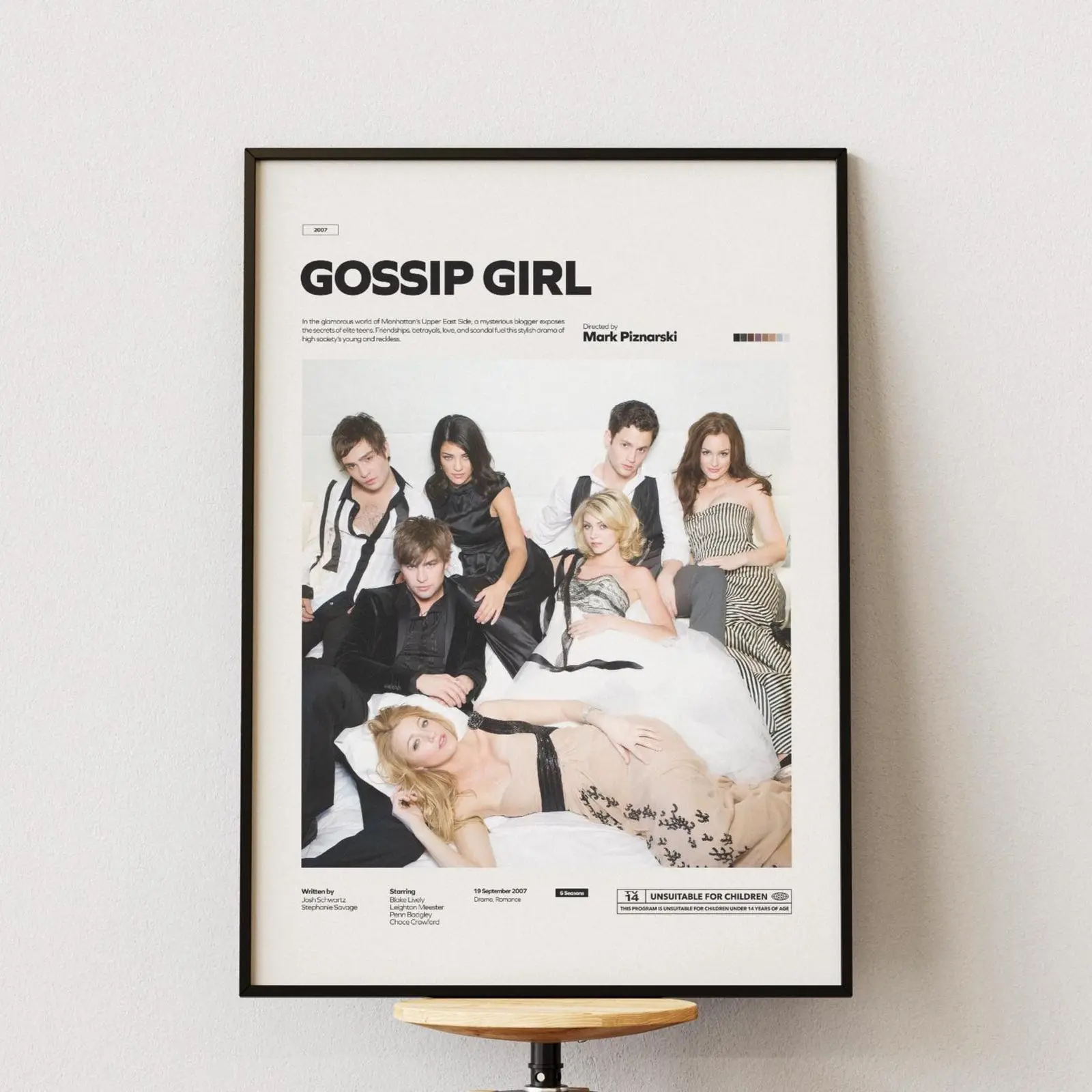 gossip girl 日本 Etsy - art wall girl Gossip ゴシップガール　アート　インテリアパネル 絵画