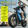 X6 All Terrain Commuter Ebike - 1500W, Dual Batteries, Steel Frame Fat-Tire Bikes, 60-120 Mi Range, Full Suspension, 28MPH, 420LBS Capacity, Off Roading Bicycle, Pedal-Assist & High Capacity Bikes for Outdoor Sports