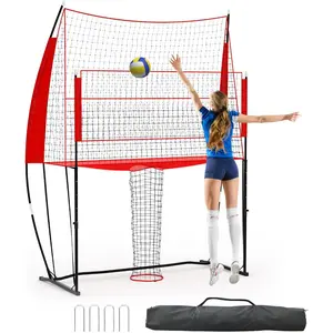 Portable Volleyball Net Set, 8x11ft, Adjustable 6.5-8ft Height, Sturdy Frame, Fast Assembly, for Indoor/Outdoor Training & Recreation