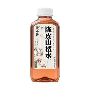 CHAXIAOKAI Chen Pi Shan Zha Water | Hawthorn & Aged Tangerine Peel Drink | 500ml Low Calorie Zero Fat Caffeine-Free | Refreshing & Digestive Aid