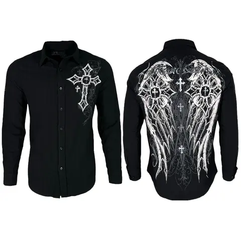Xtreme Couture by Affliction Men's Button Down Shirt Darkness