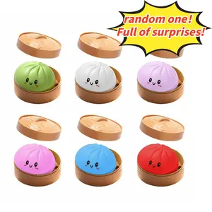 Expressive Big Round Dumpling Squishy Blind Box, Mysecret Bun Fidget Toy, Soft Tpr Material, Stress Relief, Valentine's Day & Easter Gifts