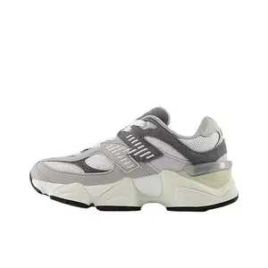 New Balance 9060 'Raincloud' Preschool Perfect Daily Casual Fashion Footwear Little Kids Shoe - Athletic Trainers in Grey Mesh & Suede