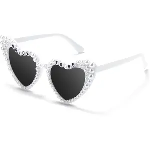 Heart Sunglasses, Bride to Be Gifts Bachelorette Party Bride Sunglasses, Cute Glasses for Women Bachelorette Party