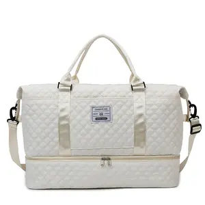Large-Capacity Fitness Quilted Embroidered Yoga Bag