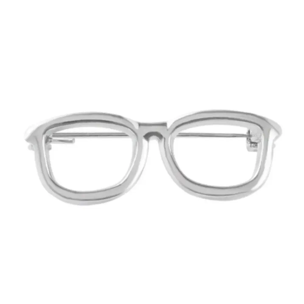 Cute Glasses Brooch Badge, Allergy-Free Material, Safe Design with Safety Pin, Versatile Daily Accessory for Best Friend Gift