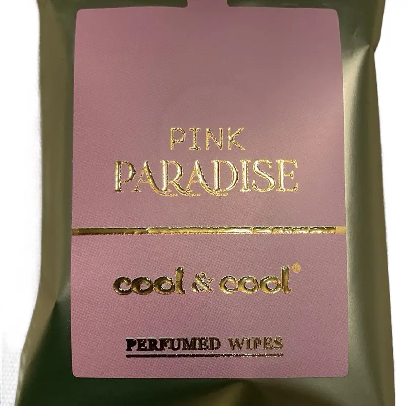 Cool & Cool Pink Paradise Frais et Frais Perfumed Wipes 10 x Pack Made in UAE for Freshness