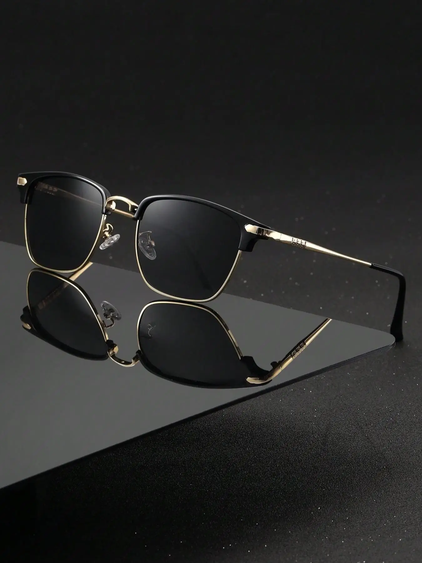 1 Pair Unisex Simple Style Plain Color Square Sunglasses, Casual Trendy Sunglasses For Everyday Use, Fashion Sunglasses For Outdoor Activities