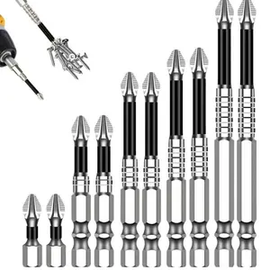 High-magnetic screwdriver bit set, K5 impact-resistant and non-slip drill bits - non-slip electric screwdriver bit set for home repair/DIY hand tool accessories.