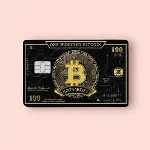 Bitcoin Black Card Credit Card Sticker Debit Skin Decal Cover Waterproof Vinyl Easy To Apply