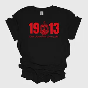 1913 Delta Sigma Theta Crest Unisex Softstyle T-Shirt, Delta Sigma Theta Sorority, 1913