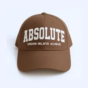 Absolute Block Letter Brown Hat