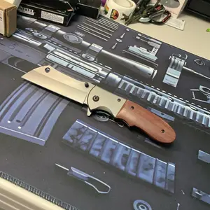 EDC Cleaver Maximum Pocket Knife  3.5”Blade   7.5”Overall beautiful Rose would handle them black blade and a black bolster Pocket Clip
