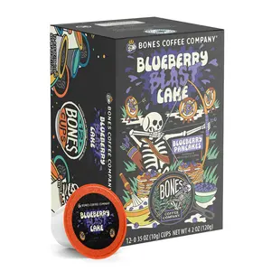 Bones Coffee Company | Blueberry Blast Cake Blueberry Pancake Flavored Coffee Pods 12 Count Medium Roast Keurig Compatible Bones Coffee Company | Blueberry Blast Cake Blueberry Pancake Flavored Coffee Pods 12 Count Medium Roast Keurig Compatible