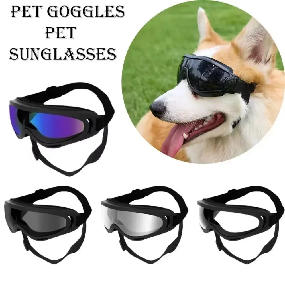 1PC Premium Adjustable Cotton Strap Dog Goggles, Anti-UV, Anti-Glare, Windproof Pet Sunglasses with Filter, Soft Frame Eye Protection Accessories for All Dog Breeds, Ideal for Outdoor Hiking, Beach