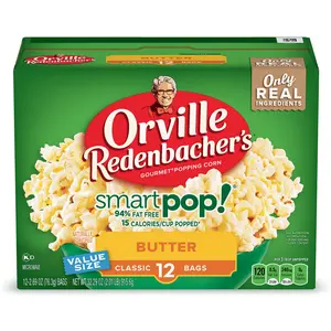 Orville Redenbacher's SmartPop! Butter Microwave Popcorn, 2.69 Ounce Classic Bag, 12-Count