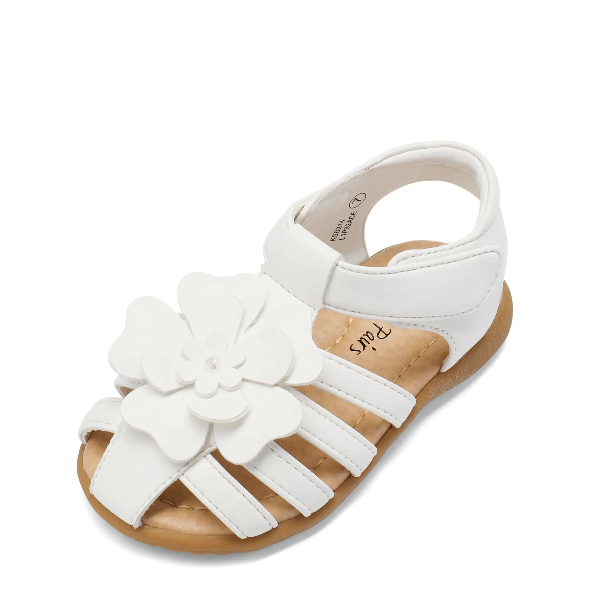 DREAM PAIRS Toddler Girls' 4T Closed-Toe Sandal Footwear - Soft Bottom, Comfortable Synthetic Soft-Soled Sandals, Soft Bottom Sandals