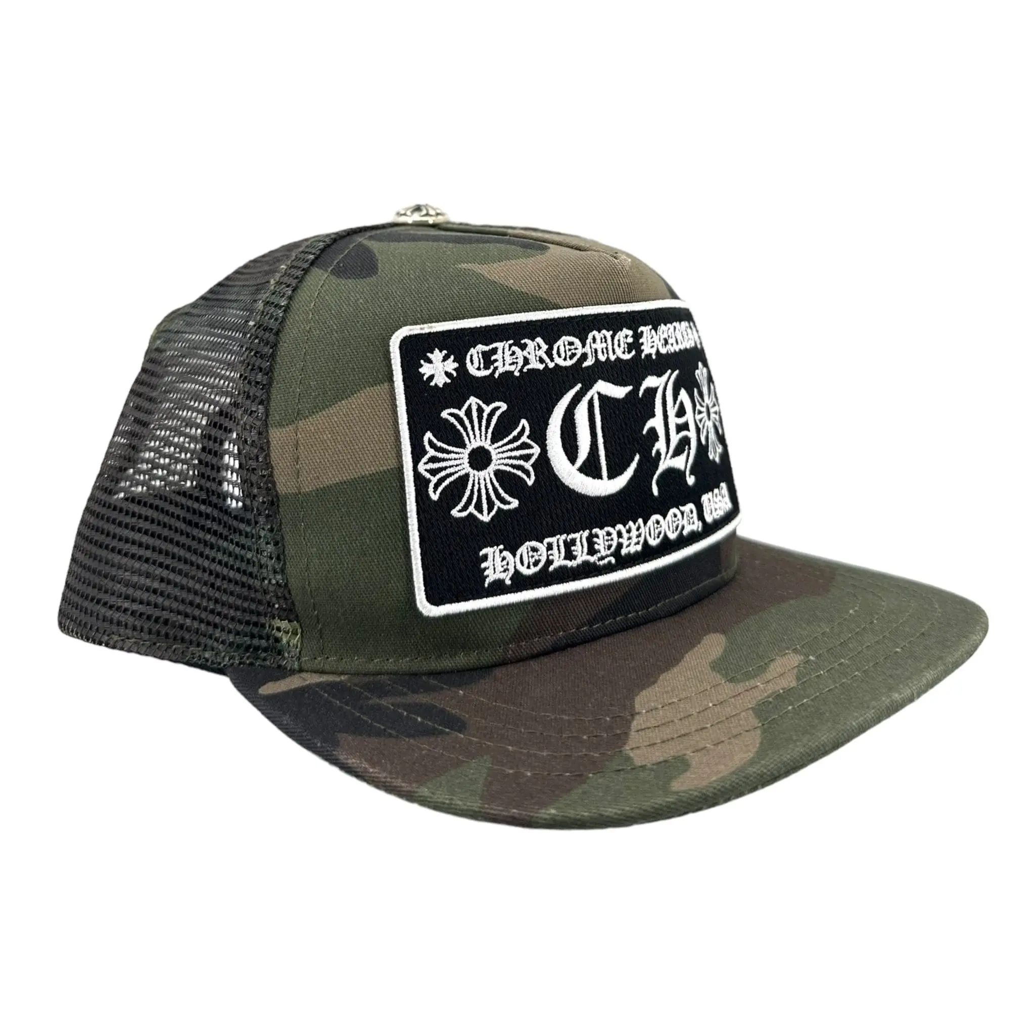帽子 CH Logo Holly Wood USA. (Camouflage) Chrome Hearts Classic Trucker Hat - Hollywood Exclusive, Camo
