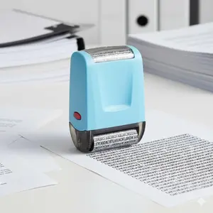 Durable Reusable Privacy Stamp for Documents, Metal Roller Design with Leak-Proof Ink. Protect Medical, Financial & Bills from Snooping. Ideal for Home & Office Use. Prevent Identity Theft & Secure Your Info!