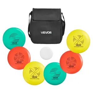 fathersdaygift VEVOR Disc Golf Set, 6 PCS Flying Discs for Beginners, Disc Golf Starter Set, with Putter, Mid-Range, Driver, Including Mini Marker, Portable Backpack, for Outdoor Backyard, Lawn, Beach, and Park