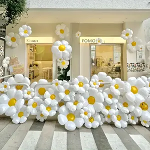 50pcs INS Style Cute Daisy Balloon Set, Suitable for Party Self-Design, Perfect for Birthdays, Weddings And Outdoor Events, Photo Background Decoration, Balloon Party Supplies, Halloween Decorations, Christmas Decorations