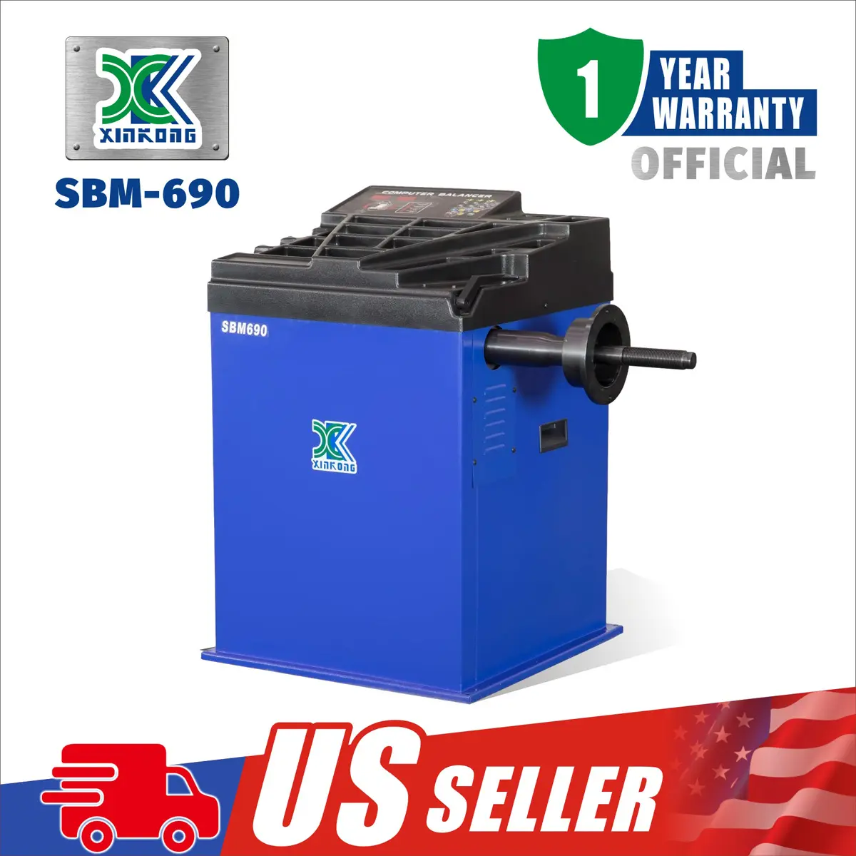 XK Wheel Balancer Tire Balancers Machine Rim Car Heavy Duty 690 with 12 Month Part Replacement