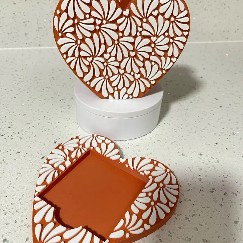 Heart Talavera pen and post it note holder set