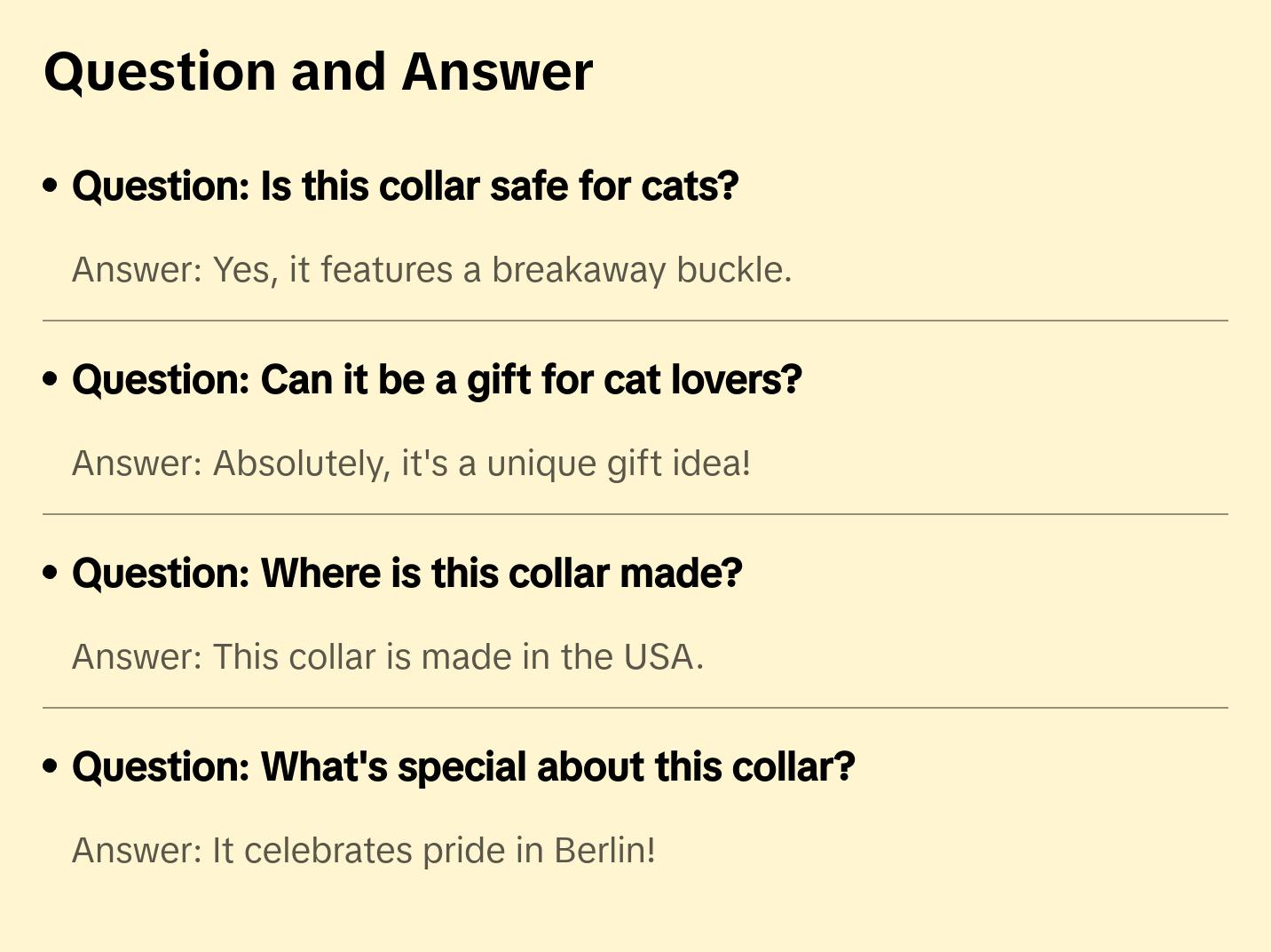 Berlin Cat Collar | Great For National Holidays, Festivals, Parades, Sporting Events, Pride Events