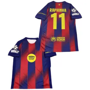 2025 2026 Home 11# Raphinha Short Sleeve Soccer Jersey