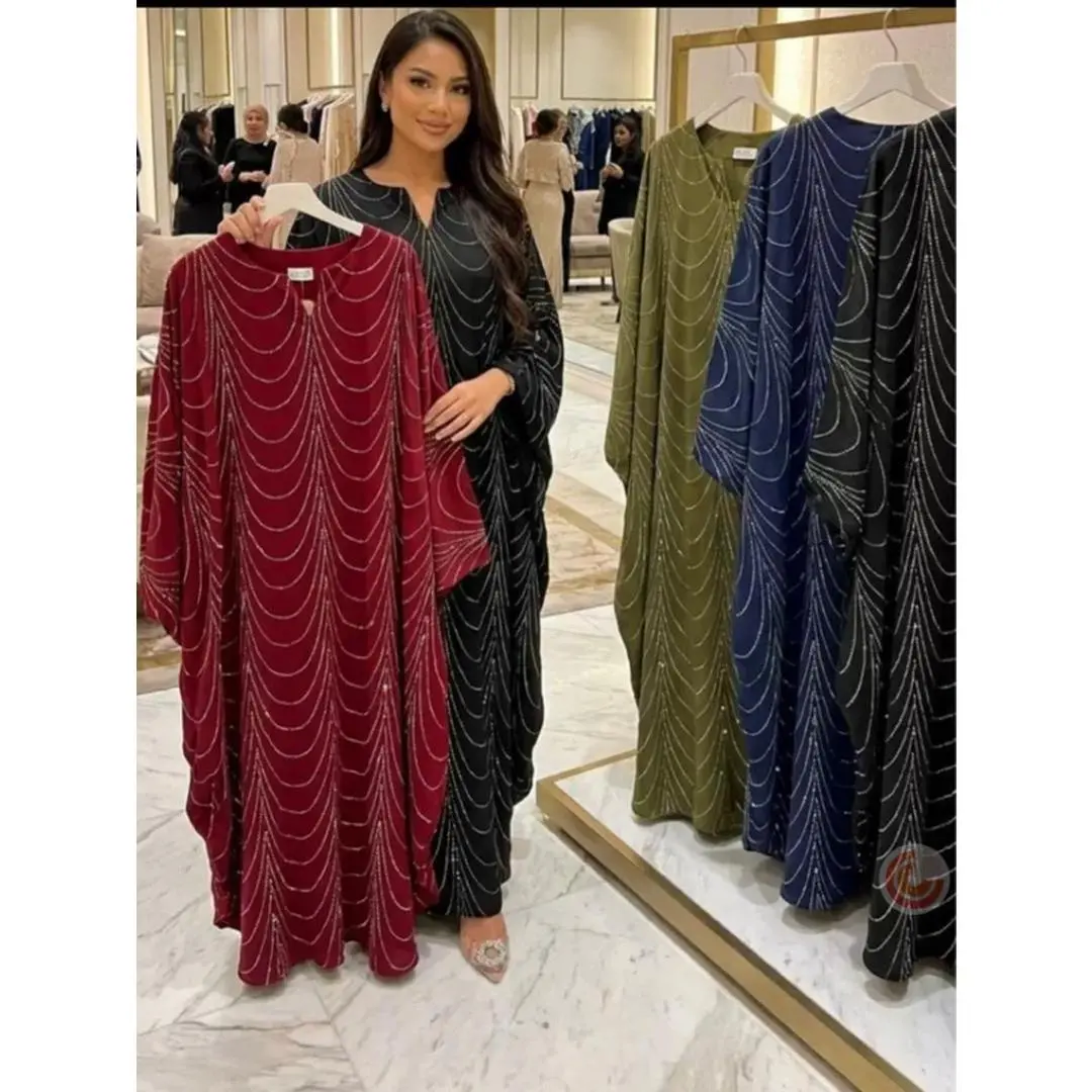 Elegant Abaya in Black, Light Blue, Dark Blue,Red, Burgundy, Purple, Turquoise, White, Brown, Beige, Dark Grey, Light Grey, Pink